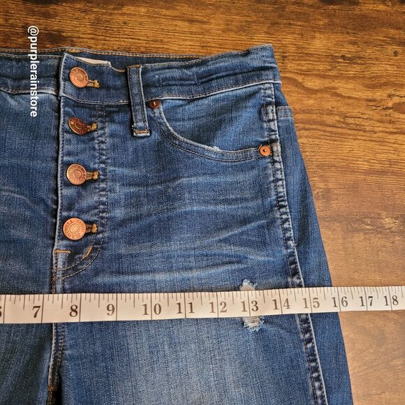 Madewell Jeans Size 29 Skinny 10" High Rise Tummy Control Rosecliff Wash  H6319 - Picture 9 of 13